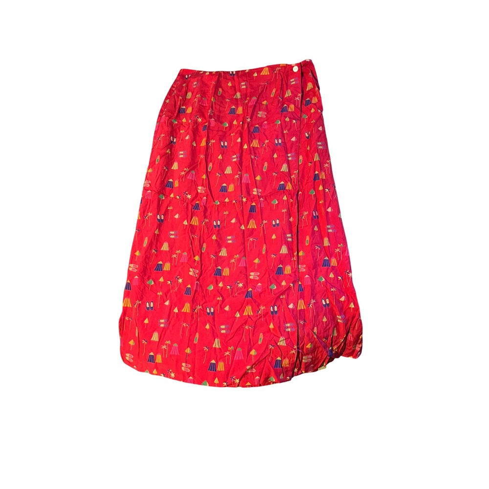 NWT Eagle's Eye Women's Size 14‎ Pink Silk Tropical Print Maxi Skirt